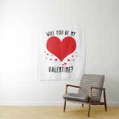 Zal je mijn valentijn zijn? wandkleed (In situ)