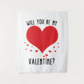 Zal je mijn valentijn zijn? wandkleed (Voorkant)