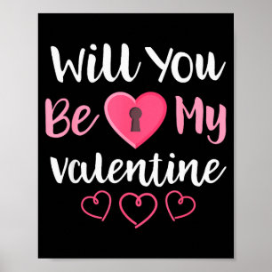 Zal Je Mijn Valentijns Shirt Zijn Valentijnsdag Poster