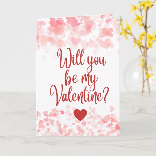 Zal je mijn Valentijnskaart zijn Kaart (Gele Bloem)