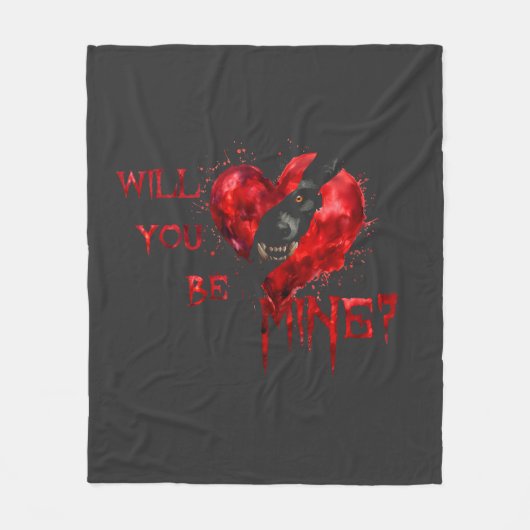 Zal Je Mijn Valentijnsshirt Zijn Fleece Deken (Voorkant)
