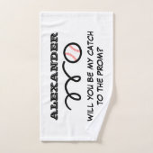 Zal je mijn vangst zijn om honkbalvoorstel te prot handdoek (Handdoek)