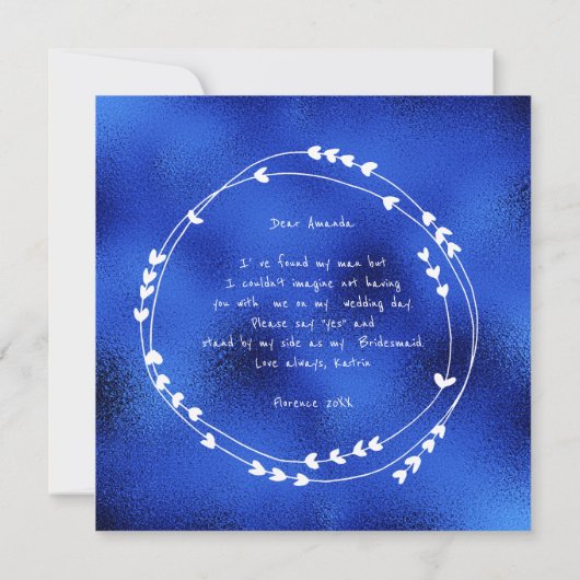 Zal je mijn witte ruitglas zijn? kaart (Achterkant)