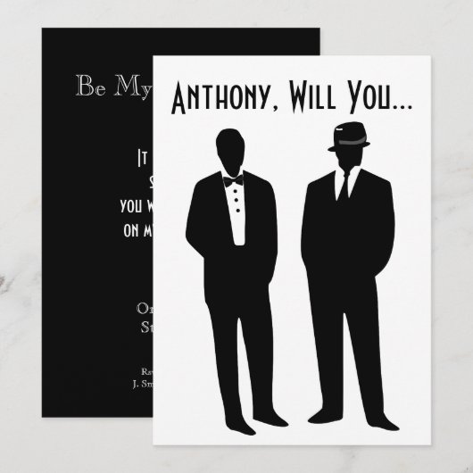 Zal je m'n beste man zijn? kaart (Voorkant / Achterkant)