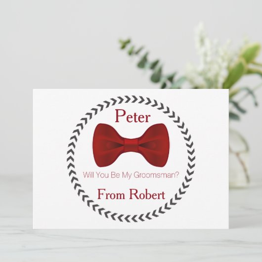 Zal je m'n Stropdas zijn? Kaart (Staand voorkant)