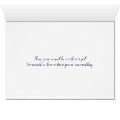 Zal je ons bloemmeisje zijn, een blauwe kaart? (Binenzijde Horizontaal (Onderkant))