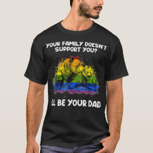 Zal je vader trots LGBTQ trots papa T-shirt
