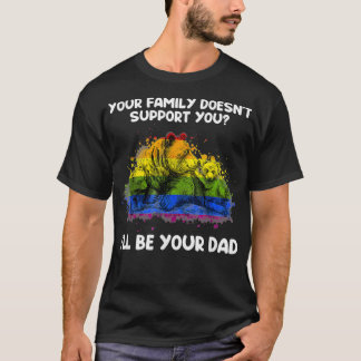 Zal je vader trots LGBTQ trots papa T-shirt
