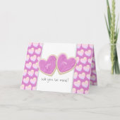 zal je van mij zijn uitgesneden koekjes valentijns kaart (Voorkant)