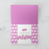 zal je van mij zijn uitgestanste koekjes valentijn kaart (Binnen)