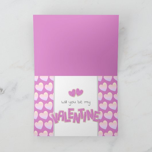 zal je van mij zijn uitgestanste koekjes valentijn kaart (Binnen)