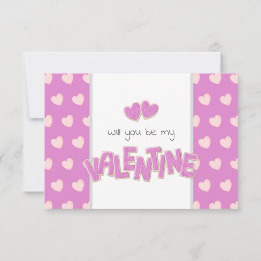 zal je van mij zijn valentine cookies bericht kaart (Achterkant)