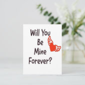 Zal je voor eeuwig van mij worden? feestdagenkaart (Staand voorkant)