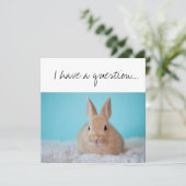 Zal jij het GodParent-voorstel Brown Bunny zijn? Kaart (Staand voorkant)