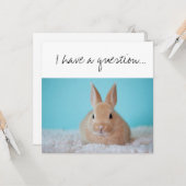 Zal jij het GodParent-voorstel Brown Bunny zijn? Kaart (Voorkant / Achterkant in situ)