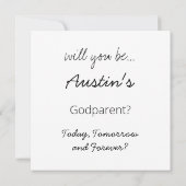 Zal jij het GodParent-voorstel Brown Bunny zijn? Kaart (Achterkant)