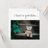 Zal jij het GodParent-voorstel Teddy Bear zijn? Kaart (Voorkant / Achterkant in situ)