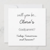 Zal jij het GodParent-voorstel Teddy Bear zijn? Kaart (Achterkant)