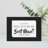 Zal jij mijn beste kaartje zijn? RSVP kaartje (Staand voorkant)