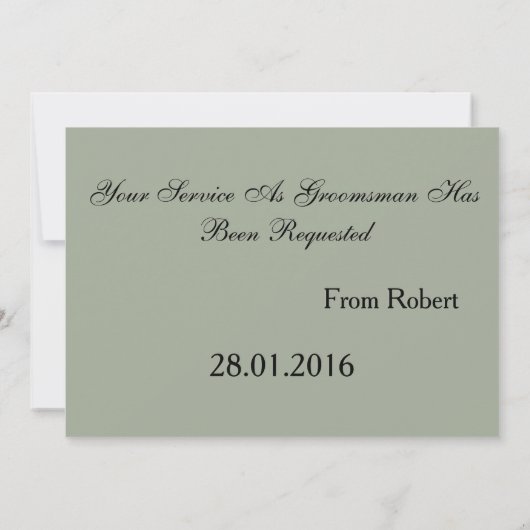 Zal jij mijn beste man zijn? kaart (Achterkant)