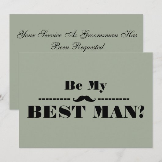 Zal jij mijn beste man zijn? kaart (Voorkant / Achterkant)