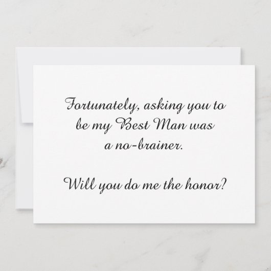 Zal jij mijn beste man zijn? kaart (Achterkant)