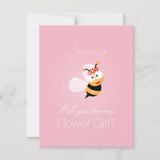Zal Jij Mijn Bloemenmeisje Bruidsmeisje Grappig Sc Kaart (Voorkant)