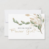 Zal Jij Mijn Bloemenmeisje Zijn Goud Salie Groen (Voorkant)