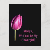 Zal Jij Mijn Bloemenmeisje Zijn Roze Tulpen Bruilo