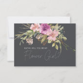 Zal Jij Mijn Bloemenmeisje Zijn Stof Roze Bloemen (Voorkant)