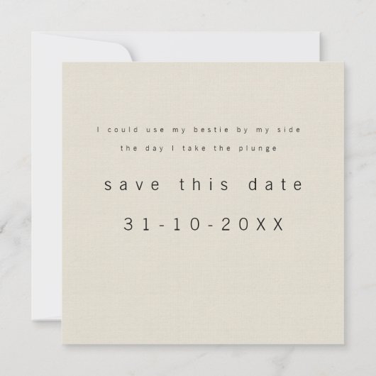 Zal jij mijn Bridesmaid artiest zijn die je downlo Aankondiging (Achterkant)