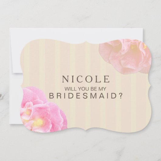 Zal jij mijn Bridesmaid Custom Noviite Nicole zijn Kaart (Voorkant)