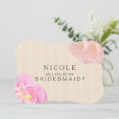 Zal jij mijn Bridesmaid Custom Noviite Nicole zijn Kaart (Staand voorkant)
