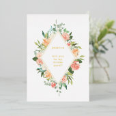 Zal jij mijn Bridesmaid Floral Gold zijn? Folie Uitnodiging (Staand Voorkant)
