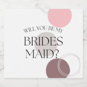 Zal jij mijn Bridesmaid Gin Liqour zijn? Likeurfles Etiket (Enkel label)