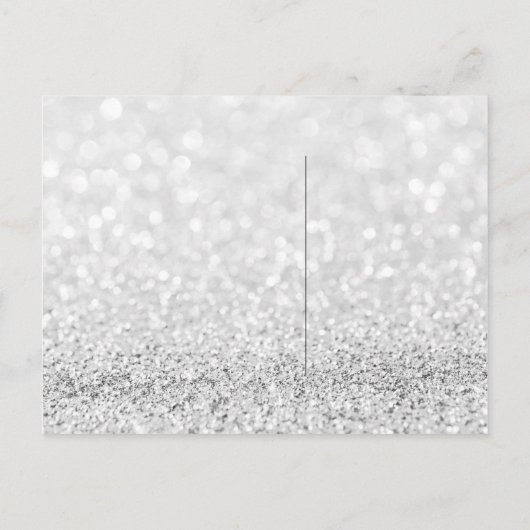 Zal jij mijn Bridesmaid Script Silver Glitter zijn Uitnodiging Briefkaart (Achterkant)