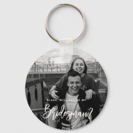 Zal jij mijn Bridesman fotokeyring zijn? Sleutelhanger