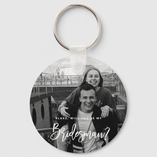 Zal jij mijn Bridesman fotokeyring zijn? Sleutelhanger (Voorkant)