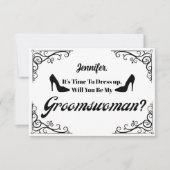 Zal jij mijn bruidegom retro script voorstel zijn? kaart (Voorkant)