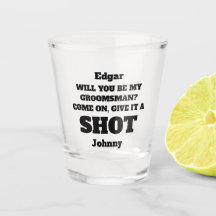 Zal Jij Mijn Bruidsjonker Zijn Voorstel Shotglas
