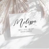 zal jij mijn bruidskaart zijn? briefkaart