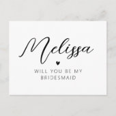 zal jij mijn bruidskaart zijn? briefkaart (Voorkant)