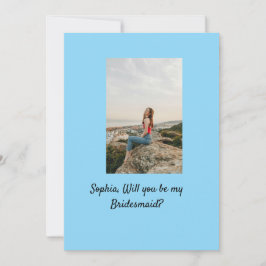 Zal jij mijn bruidsmeisje foto elegante moderne  kaart