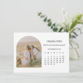 Zal Jij Mijn Bruidsmeisje Zijn Boog Foto Agenda Ka Kaart (Staand voorkant)