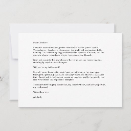 Zal Jij Mijn Bruidsmeisje Zijn Boog Foto Agenda Ka Kaart (Achterkant)