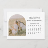 Zal Jij Mijn Bruidsmeisje Zijn Boog Foto Agenda Ka Kaart (Voorkant)