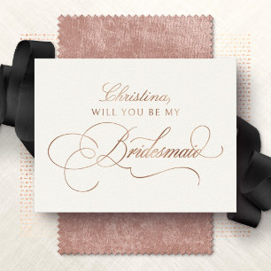 Zal Jij Mijn Bruidsmeisje Zijn Foliekaart Folie Feestdagen Briefkaart