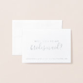 Zal Jij Mijn Bruidsmeisje Zijn Kaart - Fab Folie (Voorkant met envelop)