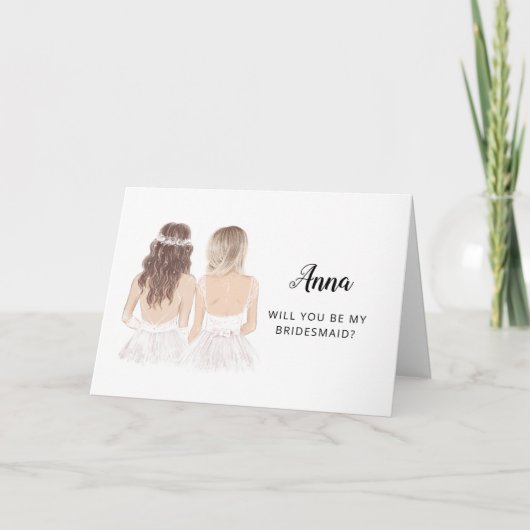 Zal Jij Mijn Bruidsmeisje Zijn Uitgeklapte Kaart (Voorkant)