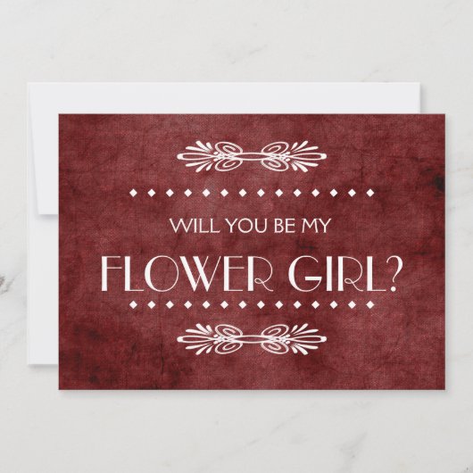 Zal jij mijn Flowergirl zijn? Kaart (Voorkant)